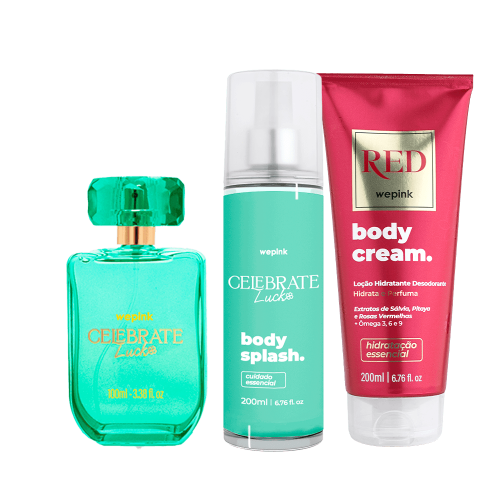 Kit Celebrate Luck + Body Cream Red - Wepink